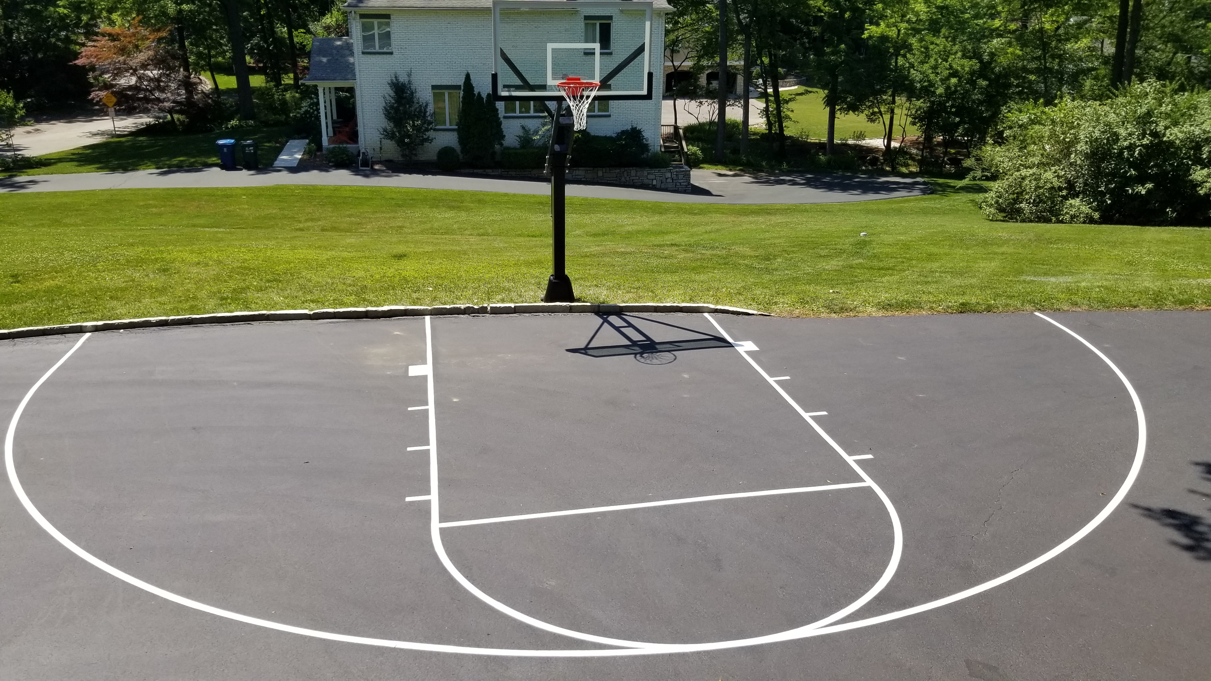 Driveway Line Painting Precise Assemblies, How To Paint Outdoor Basketball Court Lines