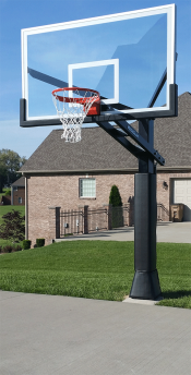 Photo of a premium 72" basketball hoop installed by Precise Assemblies.